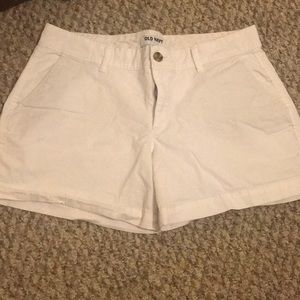 White, old navy shorts